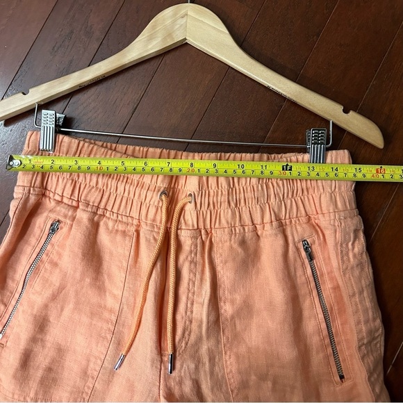 Womens Athleta Cabo Linen Joggers Pants Pull On Orange Peach size 6 - Picture 8 of 10